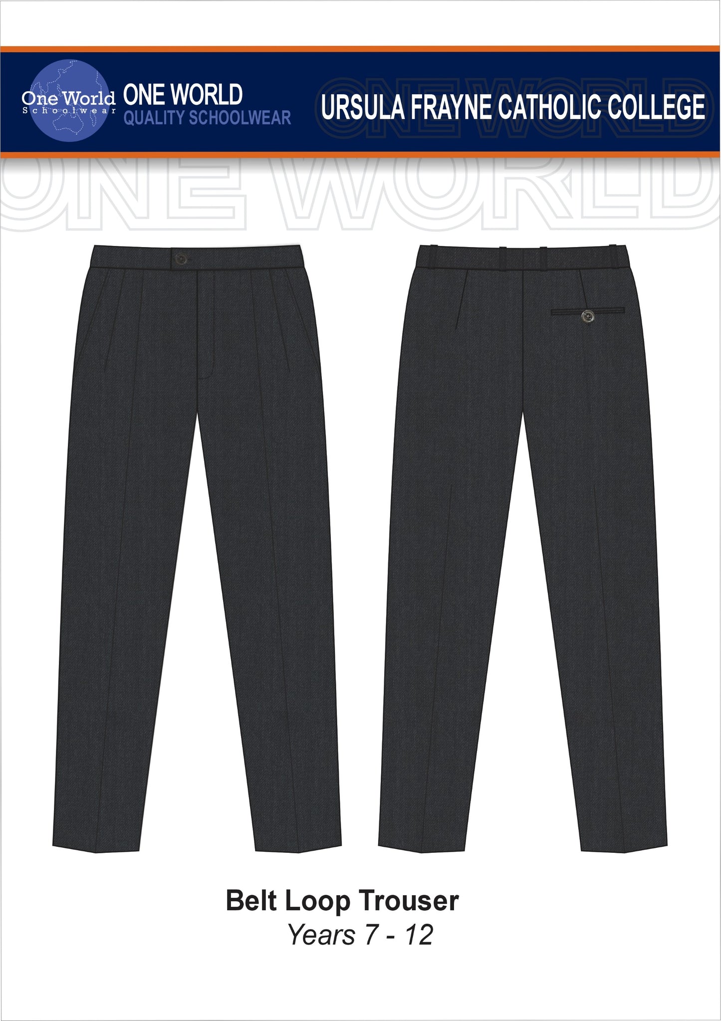 Trouser with Belt Loops