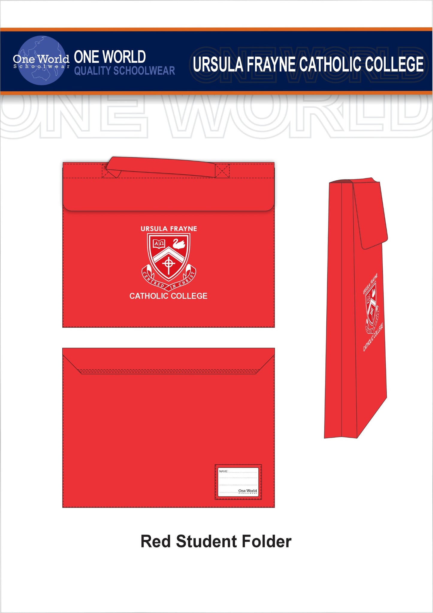 Student Folder/ Library Bag - RED
