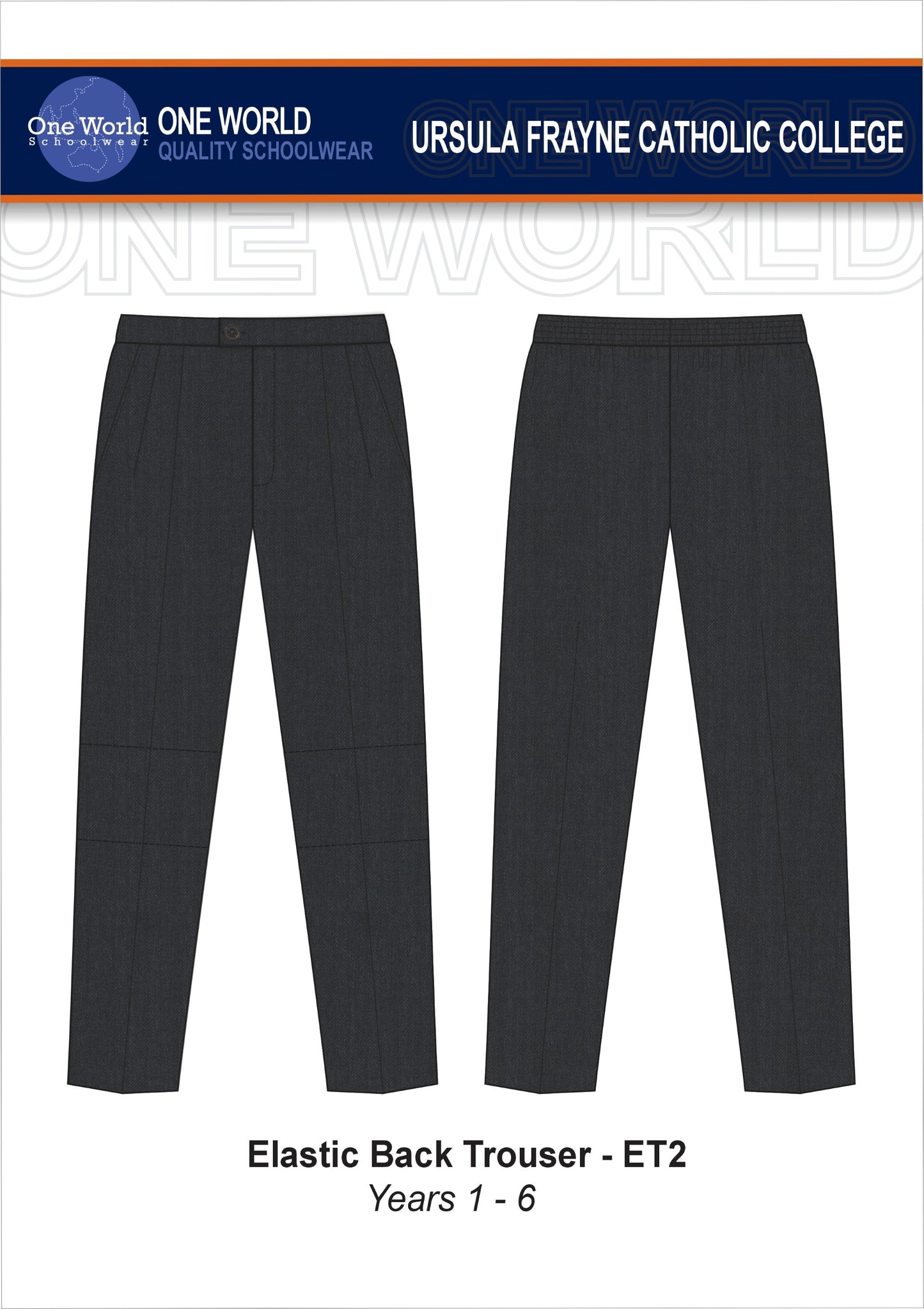 Trouser - Elastic Back